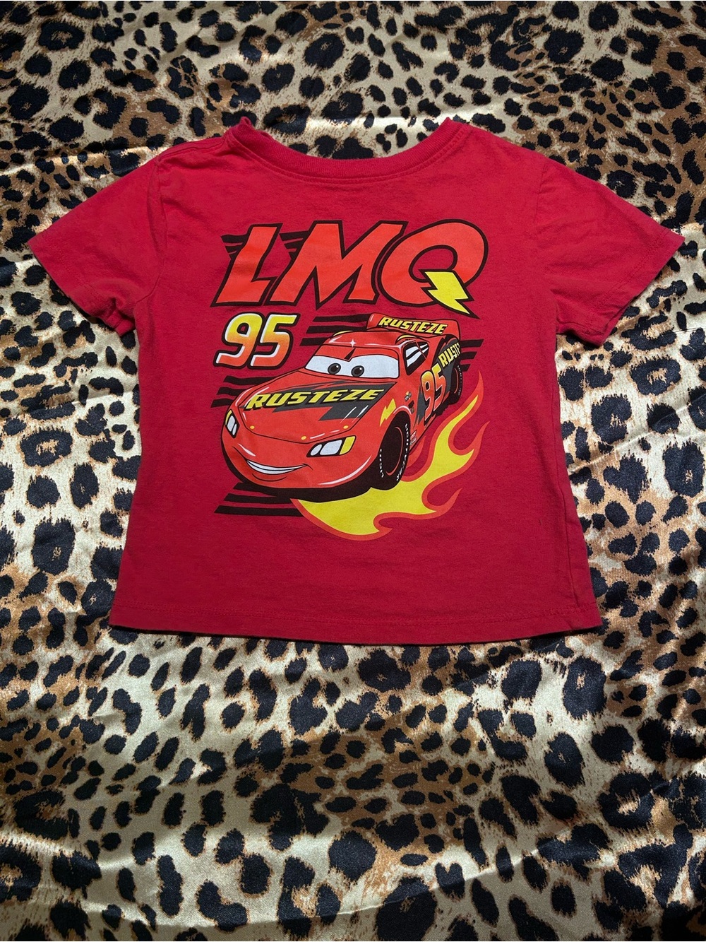 Disney Pixar Lightening McQueen Graphic Short Sleeve T Shirt